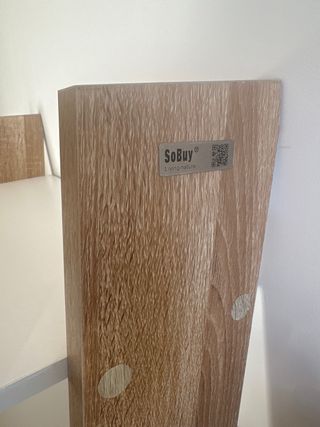 Escritorio de pared madera y blanco sobuy