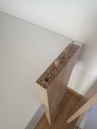 Escritorio de pared madera y blanco sobuy