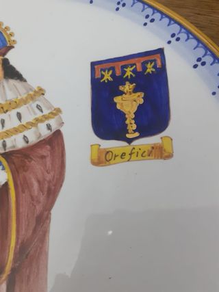 Piatto S. Eligio ceramica decorato