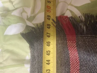 Sciarpa donna a quadri grigio e rosso