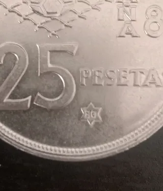 Moneda 25 Pesetas 1980 Estrella 80