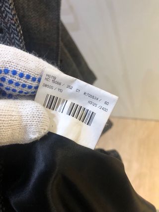 Thomas Burberry Chaqueta Lana Cuadros Negra