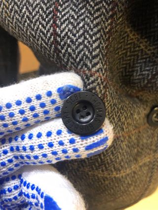 Thomas Burberry Chaqueta Lana Cuadros Negra