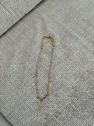 Collar abalorios dorado mujer