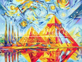 Quadro Egito 10x15 com moldura