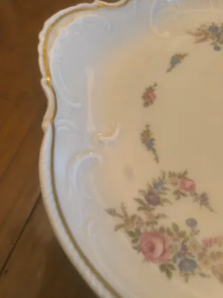 Fuente Rosenthal Porcelana Flores Sanssouci