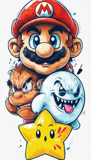 Quadro Super Mario 10x15 Novo