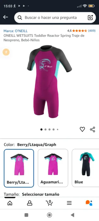 Traje de neopreno O'Neill para niños 2 a 4 años.