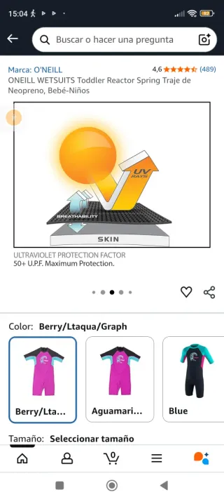 Traje de neopreno O'Neill para niños 2 a 4 años.