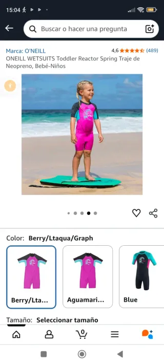 Traje de neopreno O'Neill para niños 2 a 4 años.