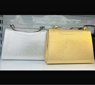 Borsetta donna glitter oro e argento