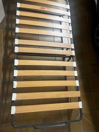 Somier Plegable Metal y Madera 180x80 cm