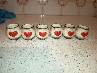 Tazzine caffè ceramica con cuore