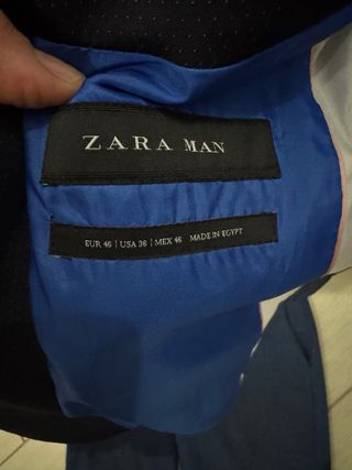 Abito Zara Man Blu Taglia 46 con puntini