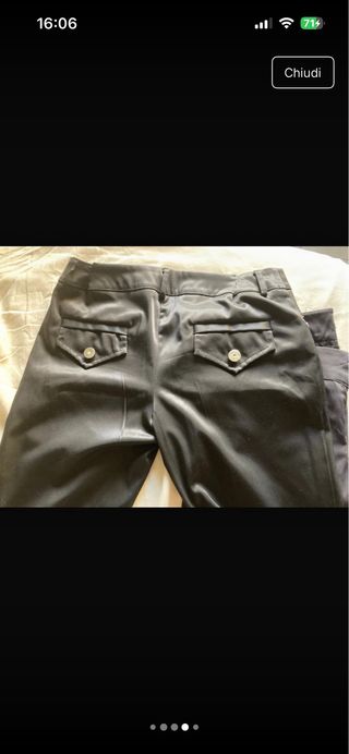 Due pantaloni neri taglia 42 uno viscosa e poliest