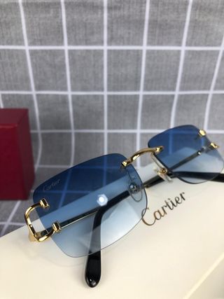 Gafas Cartier Signature C Azul y Oro