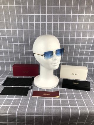 Gafas Cartier Signature C Azul y Oro