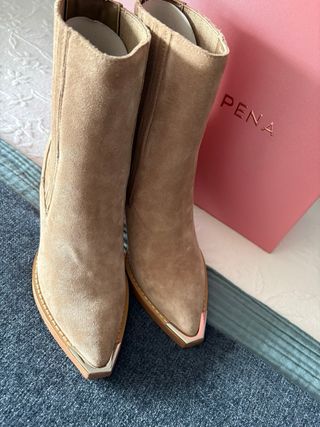 Botines ante beige/topo T.35