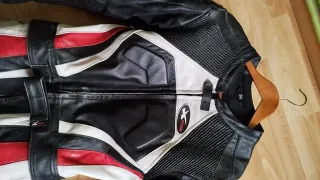 Traje moto 2 piezas piel canguro