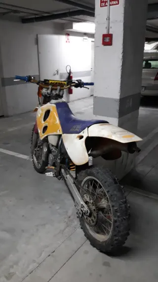 Moto KTM Cross Naranja/Blanco/Morado