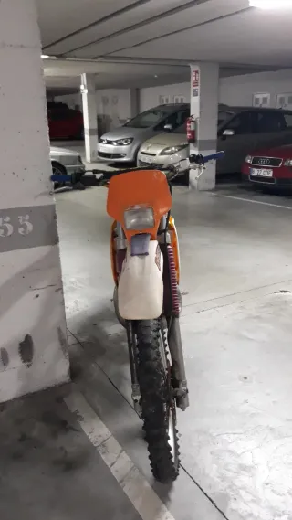 Moto KTM Cross Naranja/Blanco/Morado