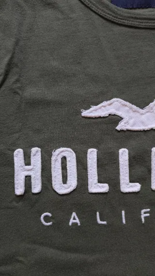 Camiseta Hollister Muscle Fit Verde Talla S
