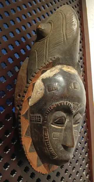 Máscara Africana Baulé madera tallada
