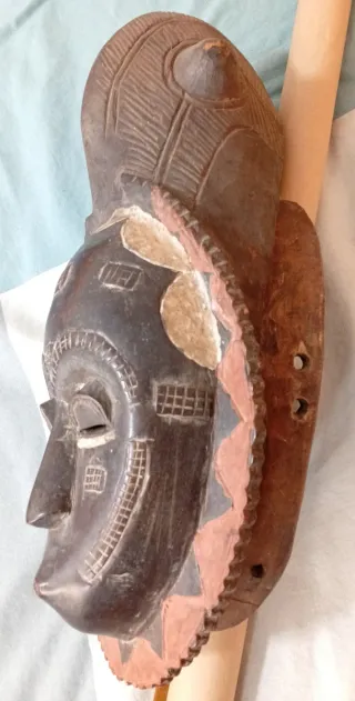 Máscara Africana Baulé madera tallada