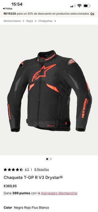 NUEVA Chaqueta Moto Alpinestars T-GP RV3 Drystar