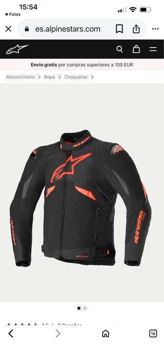 NUEVA Chaqueta Moto Alpinestars T-GP RV3 Drystar