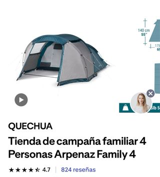 Tienda de campaña Quechua Arpenaz Family 4.1