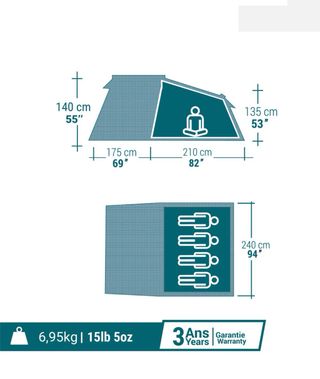 Tienda de campaña Quechua Arpenaz Family 4.1