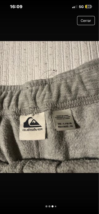 Pantalón Chándal Quiksilver Gris Nuevo
