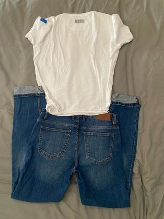 Conjunto hombre vaquero y camiseta T.42 mango