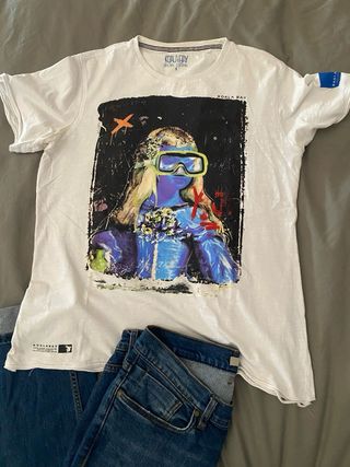 Conjunto hombre vaquero y camiseta T.42 mango