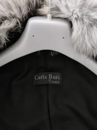 Cappotto nero Carla Buti con pelliccia