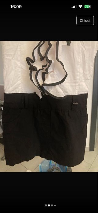 Vestito Artigli bianco e nero taglia 42