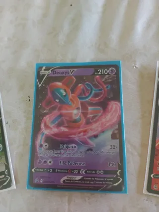 4 Cartas Pokémon Pikachu, Eevee, Deoxys, Cinderace