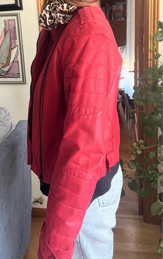 Chaqueta motera Adolfo Dominguez Roja