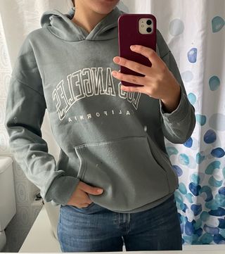 Sudadera Gris Los Angeles California