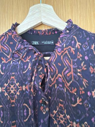 Vestido corto estampado Zara Talla S