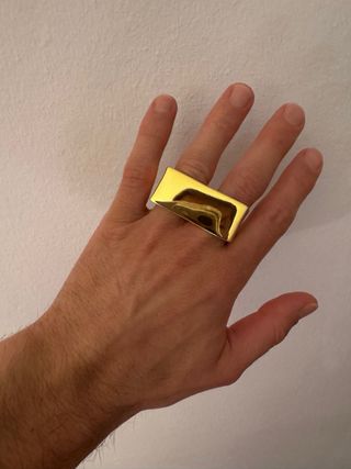 Anillo de oro para dos dedos *stainless steel*