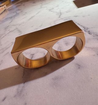 Anillo de oro para dos dedos *stainless steel*