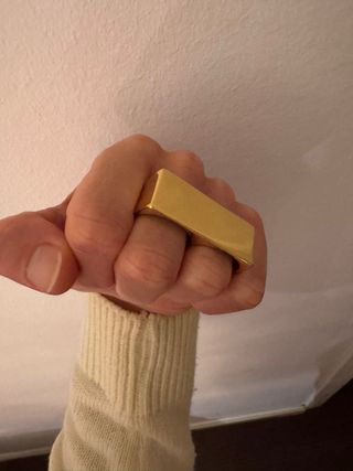 Anillo de oro para dos dedos *stainless steel*