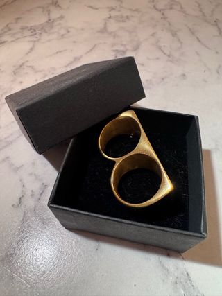 Anillo de oro para dos dedos *stainless steel*
