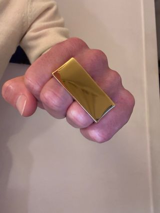 Anillo de oro para dos dedos *stainless steel*