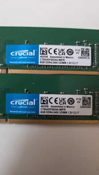 2x 8GB Crucial DDR4 2400MHz RAM CT8G4DFS824A