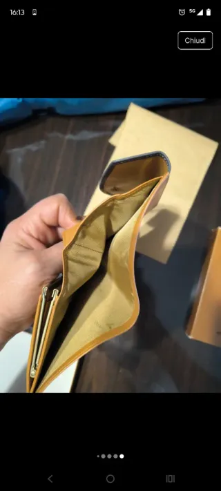 Portafoglio donna Guerlain pelle marrone nero