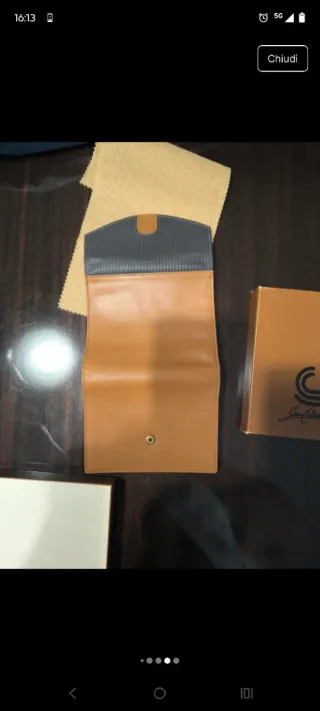 Portafoglio donna Guerlain pelle marrone nero