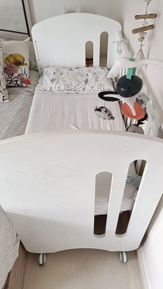 Cuna colecho evolutiva blanca